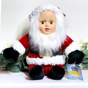 Good Stuff Child Santa Claus Plush Doll Stuffed Christmas Holiday Toy Vinyl Face